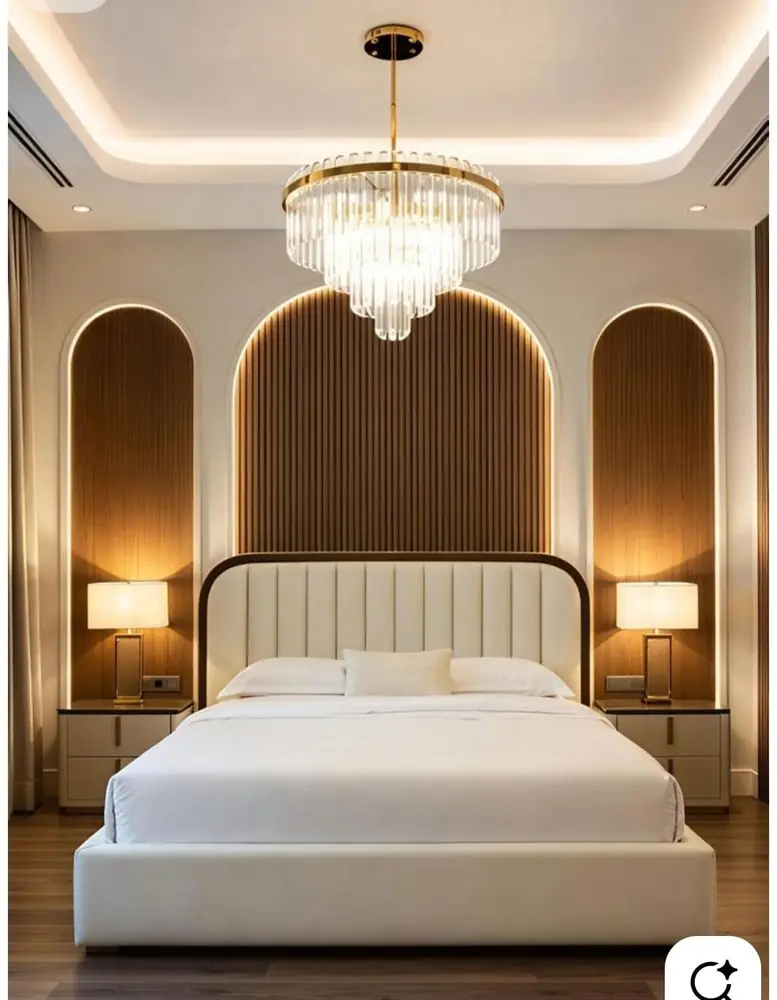 Arch Glow Upholstered Bed