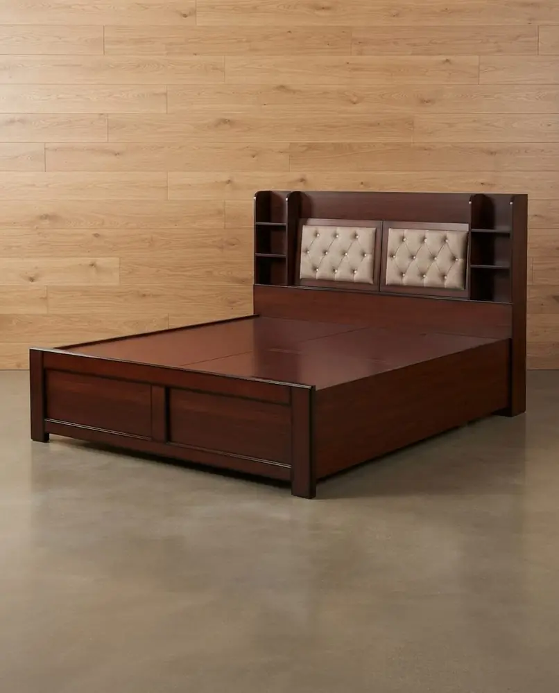 Bookshelf Headboard Bed