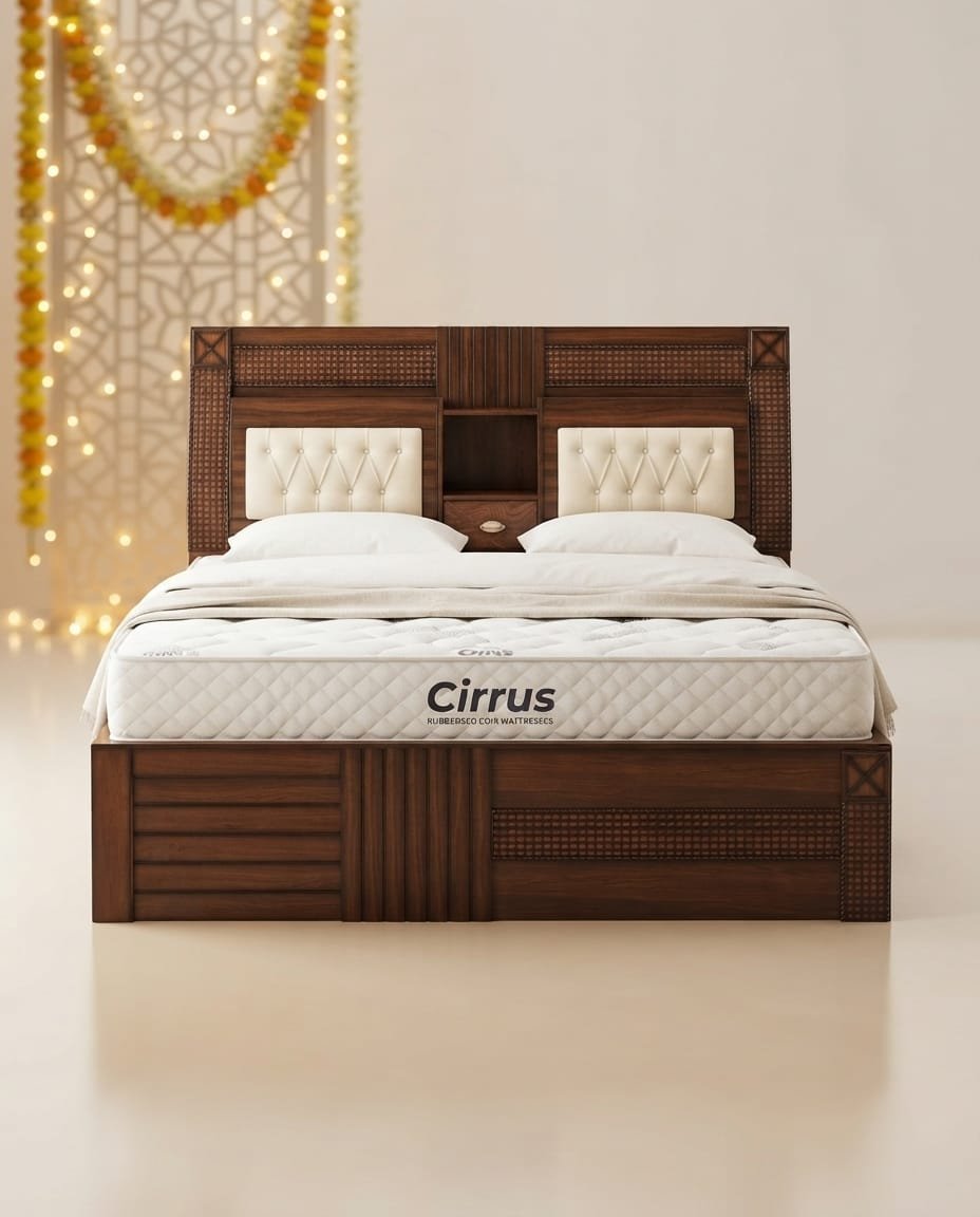 Cirrus Walnut Storage Bed