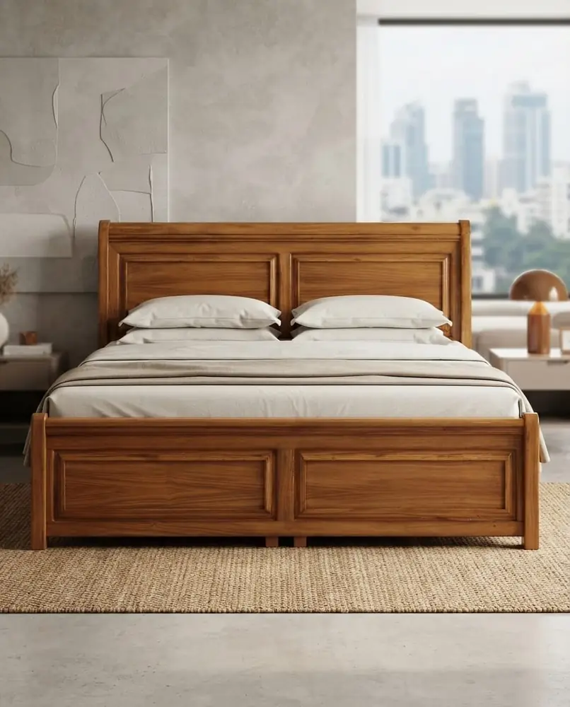 Classic Panel Teak Bed