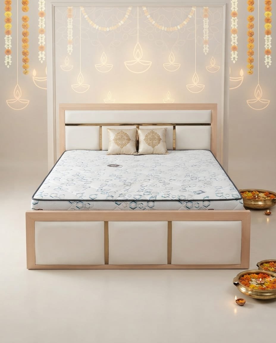 Ivory Frame Upholstered Bed