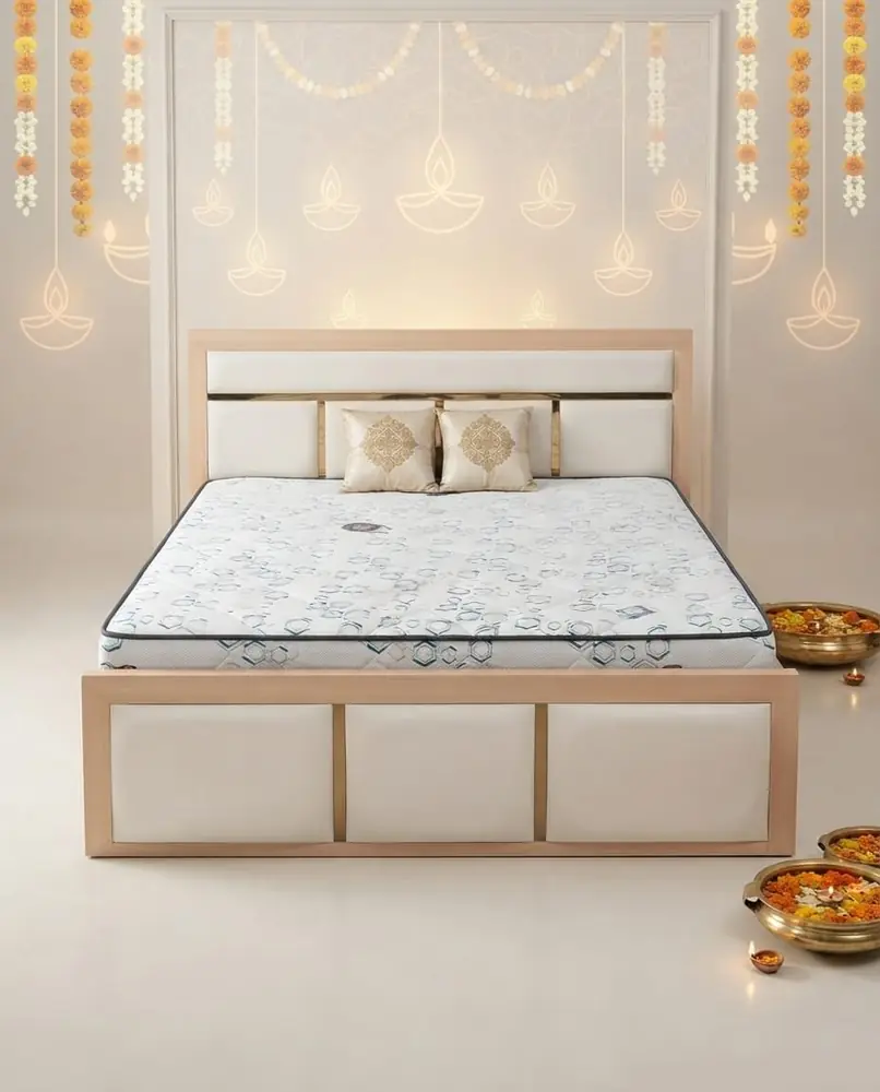 Ivory Frame Upholstered Bed