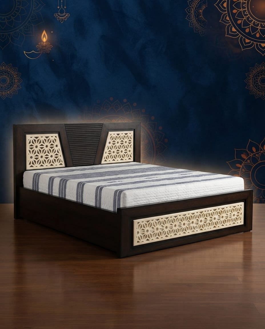 Jaali Noir Designer Bed
