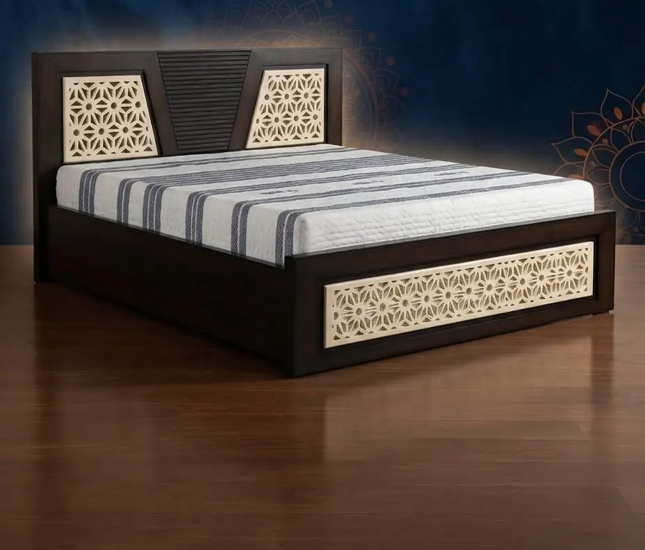 Jaali Noir Designer Bed