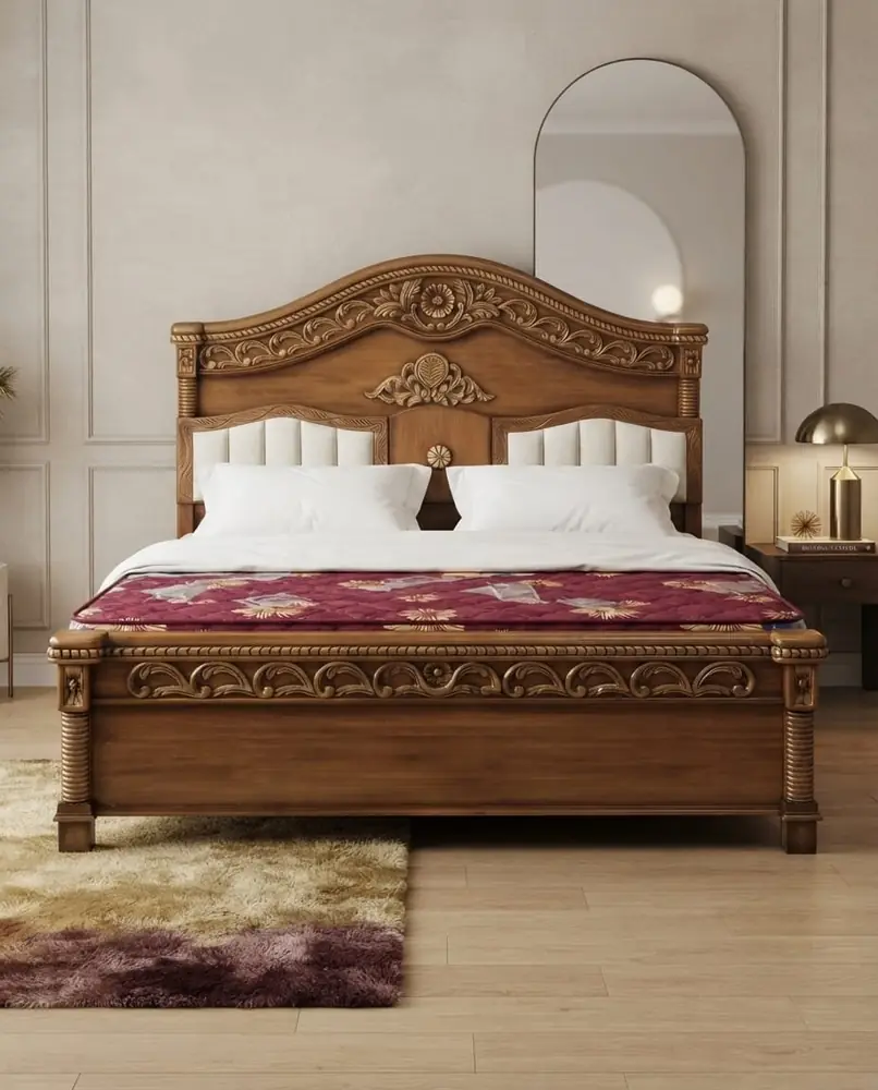 Maharaja Carved Tufted Bed
