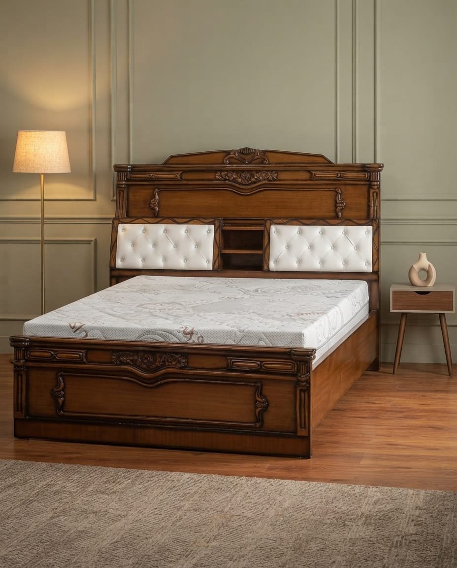 Regal Cushioned Teak Bed