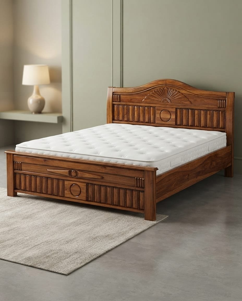 Royal Carved Crest Bed