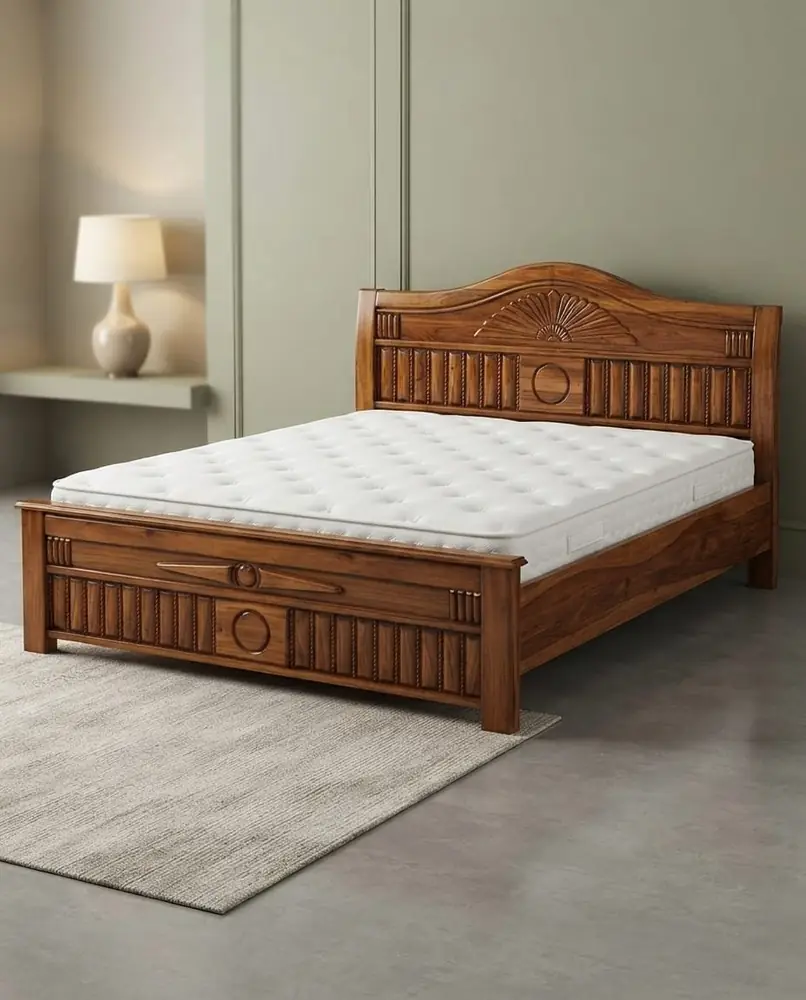Royal Carved Crest Bed