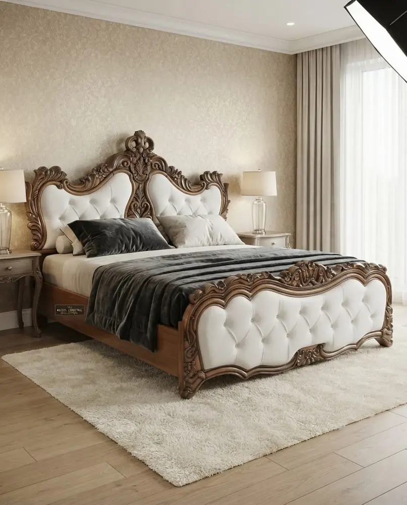 Versailles Tufted Carved Bed