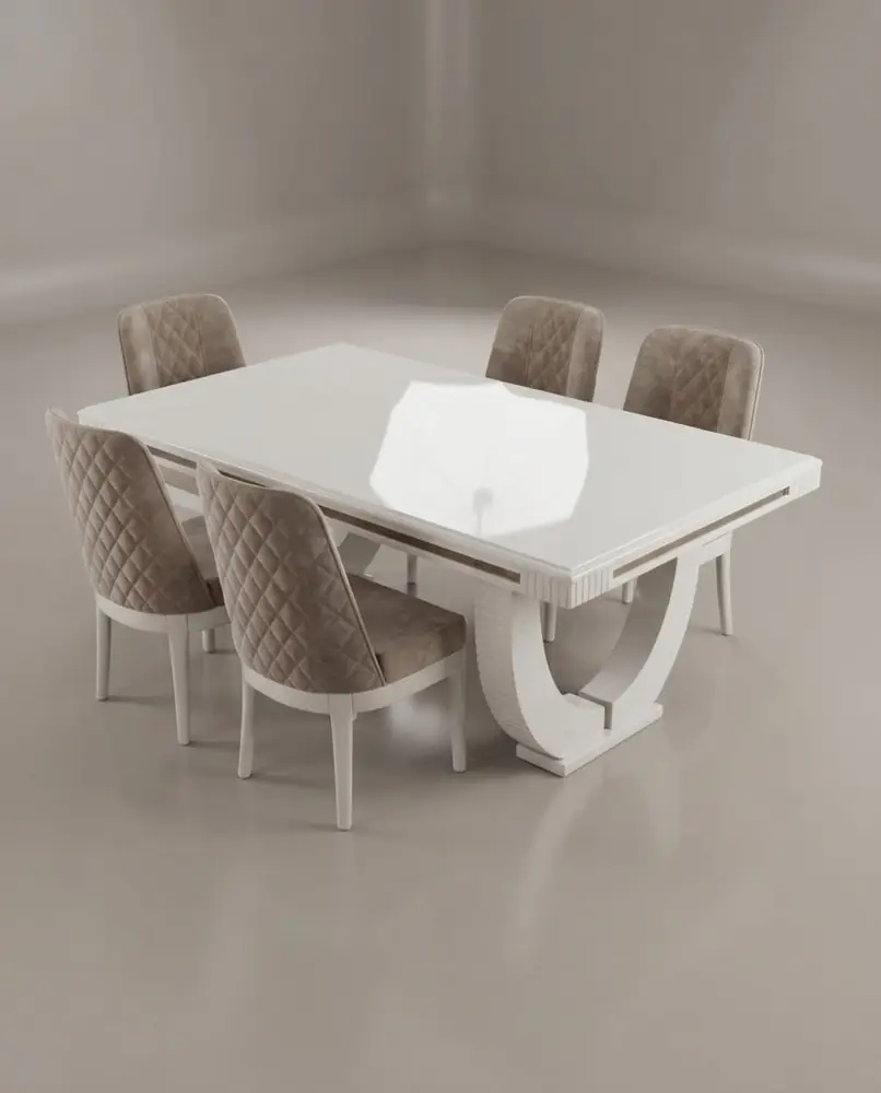 Arc White Lacquer Dining