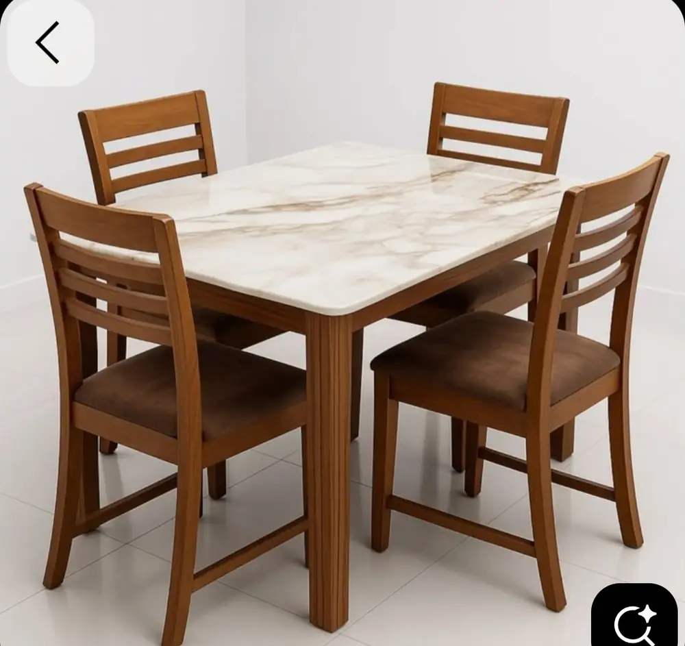 Calacatta Marble Top Dining Set