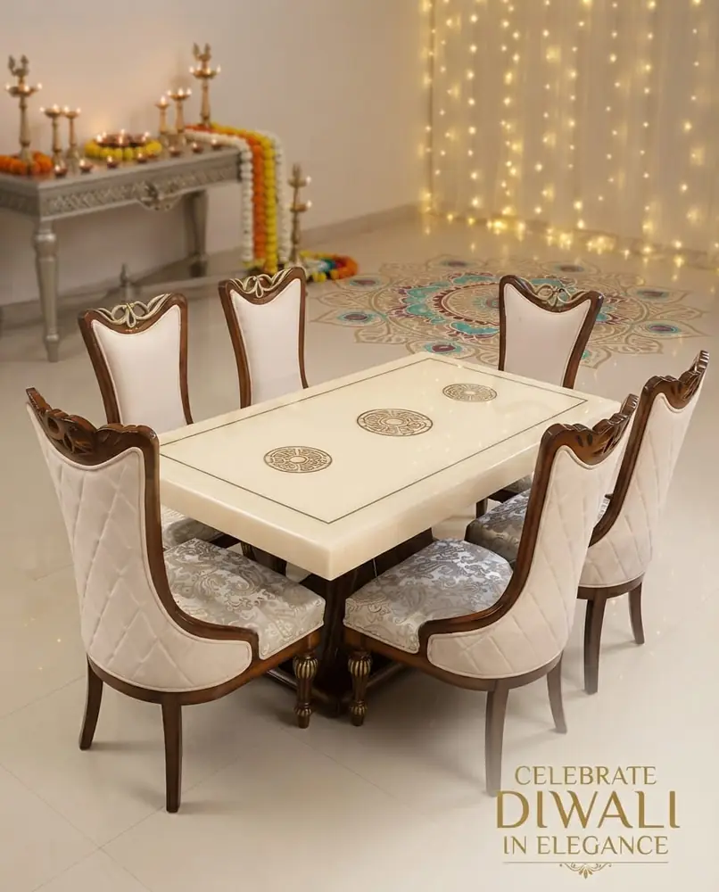 Celebration Inlay Marble Dining