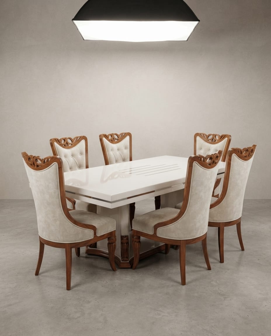 Crown Tufted White Dining