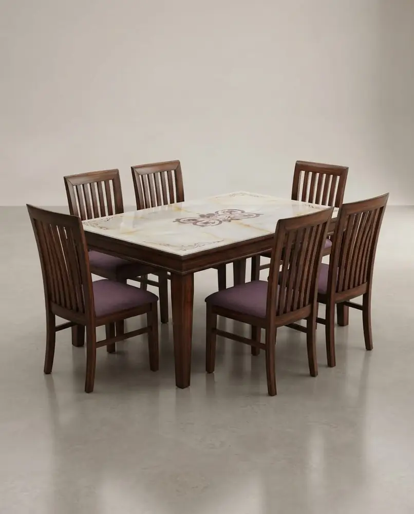 Floral Inlay Marble Dining