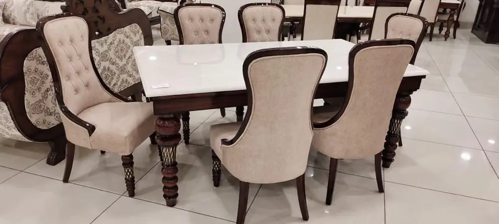 Maharaja Banquet Marble Dining Set