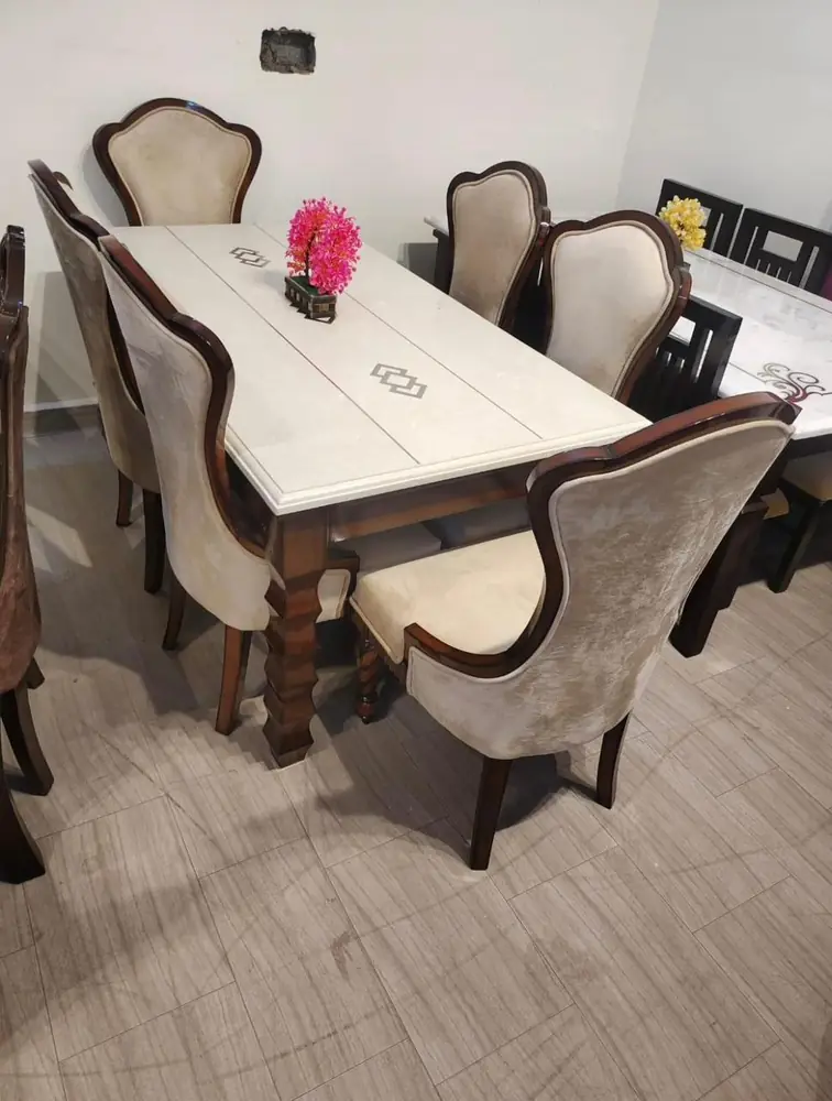 Maharaja Classic Inlay Marble Dining Set