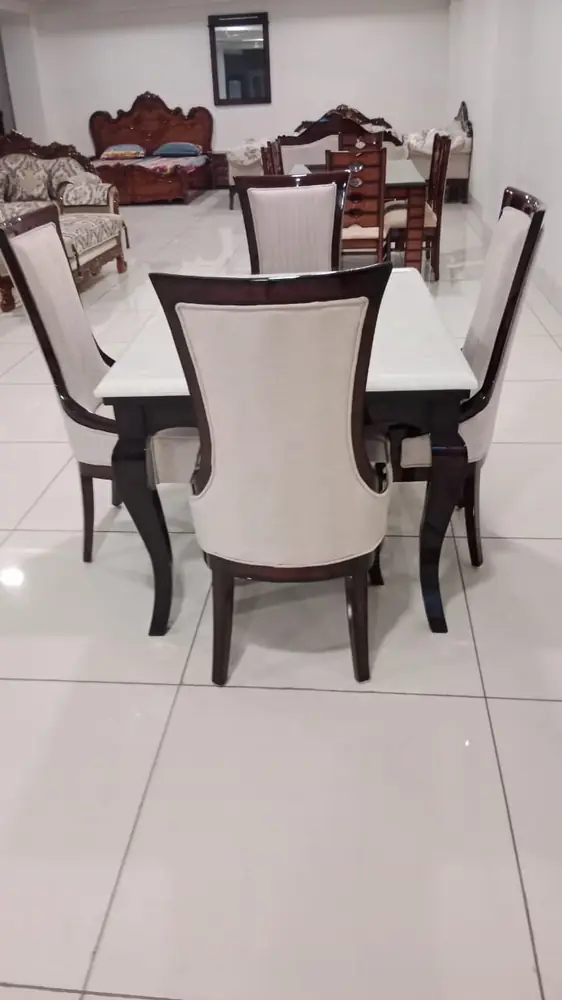 Maharaja Ebony Marble Dining Set