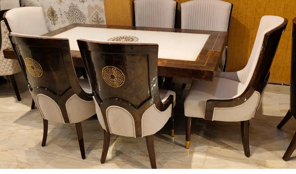 Maharaja Medallion Marble Dining Set