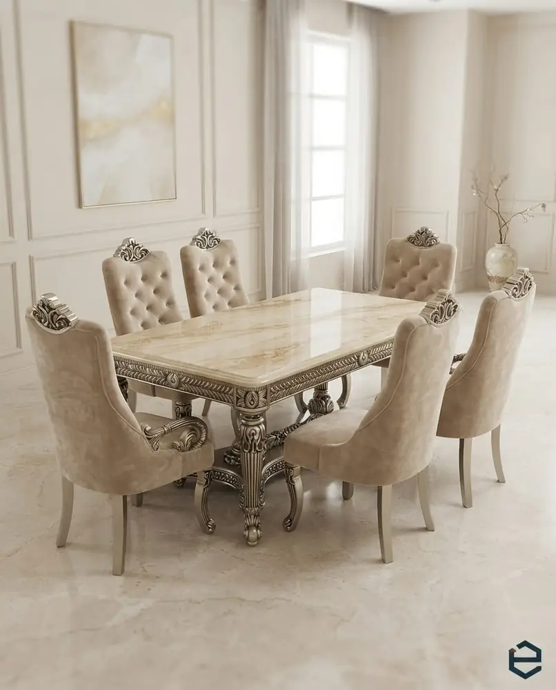 Royal Carved Marble Dining