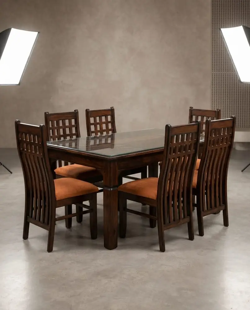 Slatback Glass Top Dining
