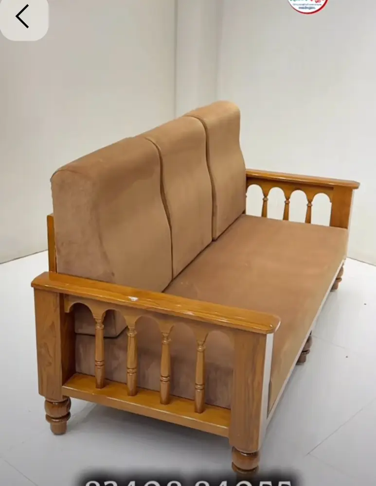 Arched Spindle Teak Sofa