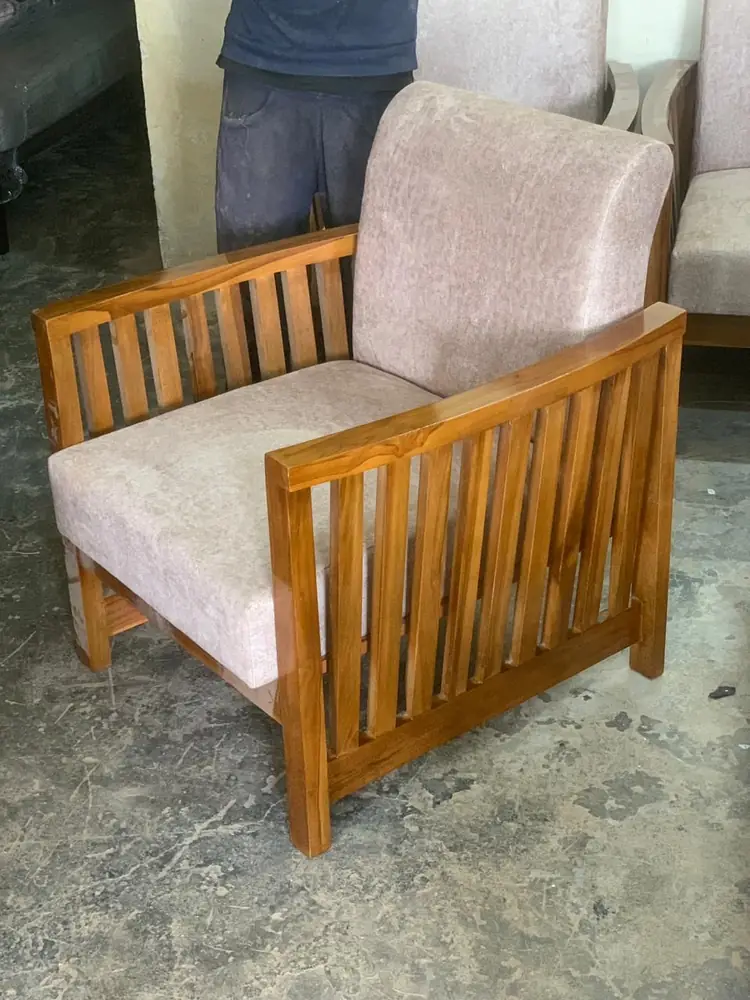 Blush Slat Teak 1 Seater