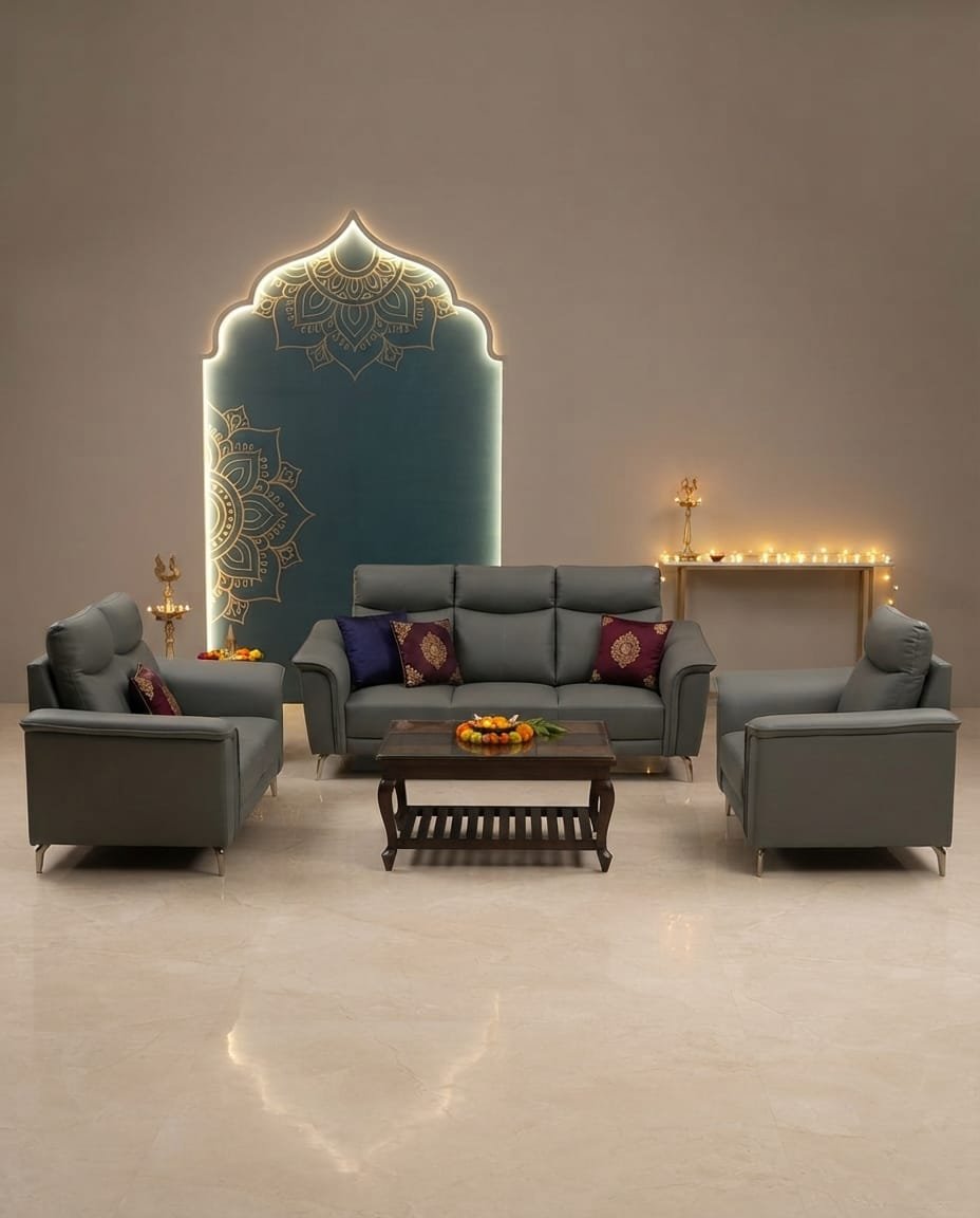 Charcoal Modern Sofa Set