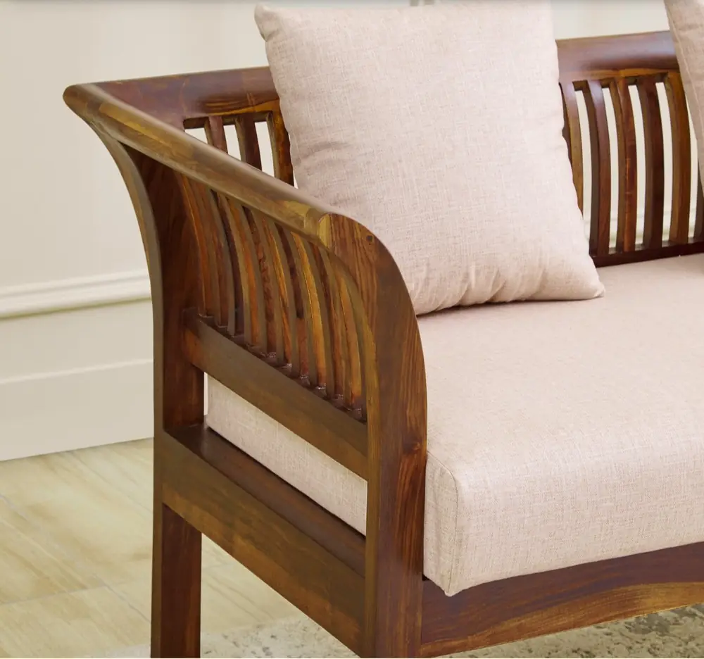 Curved Arm Sheesham 1 Seater