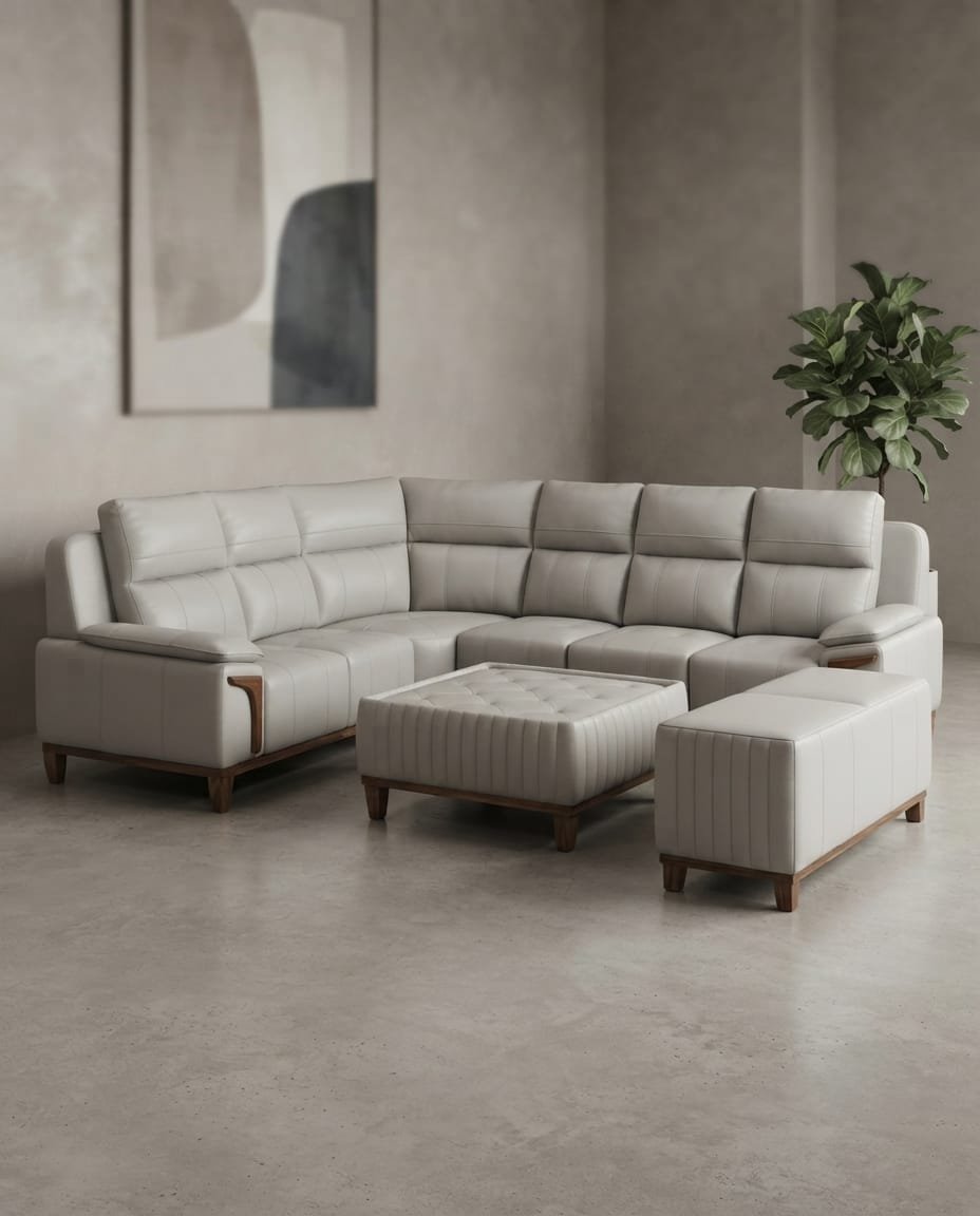 Dove Grey U-Shape Sofa