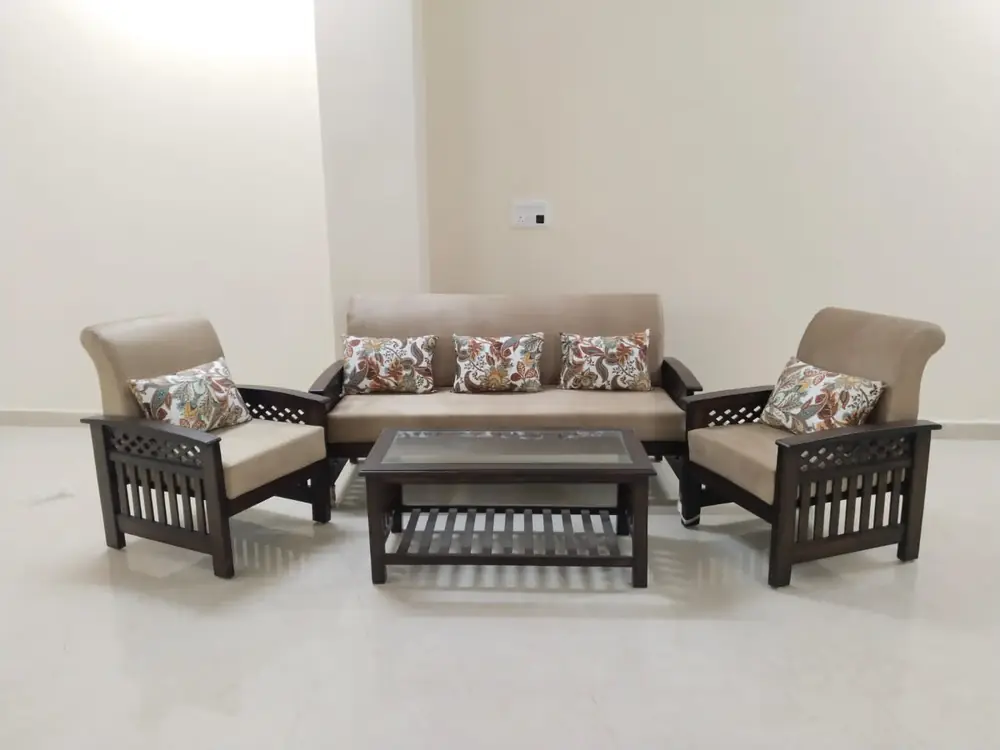 Espresso Spindle Sofa Set