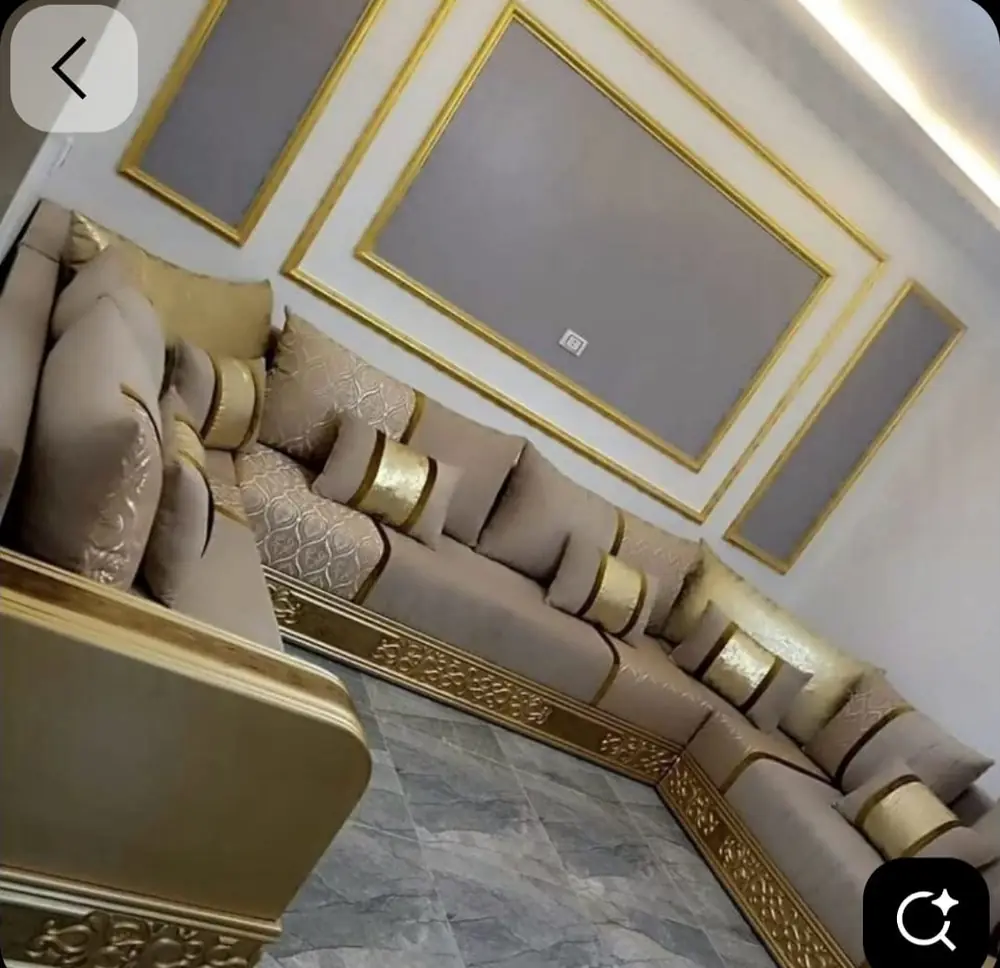 Gold Trim Majlis Sofa