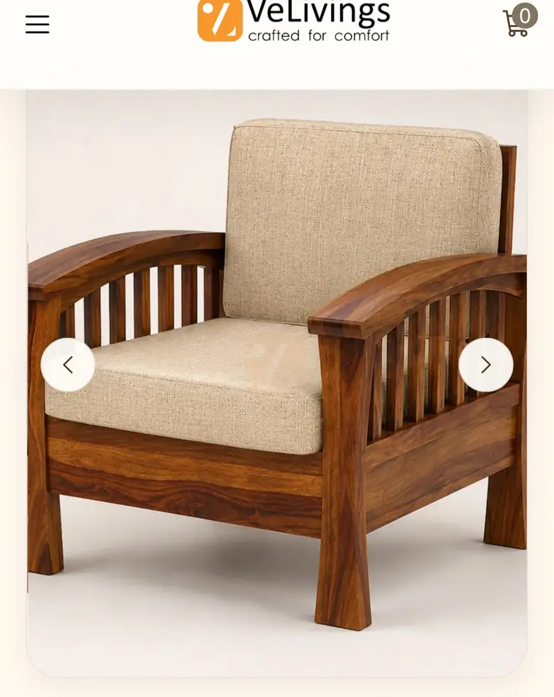 Honey Sheesham Slat 1 Seater