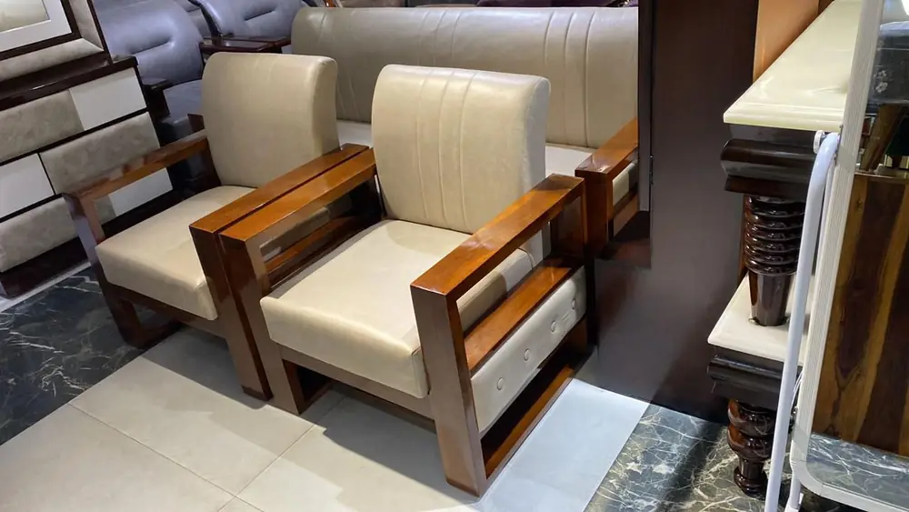 Ivory Teak Twin 1 Seaters