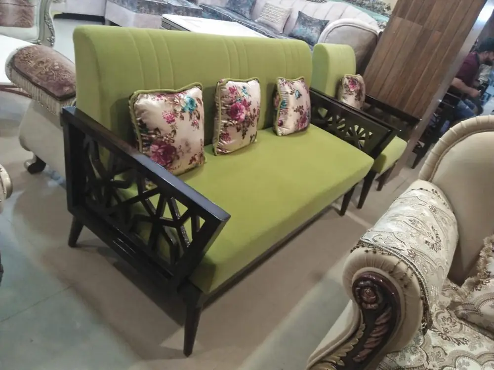 Lime Lattice Sofa