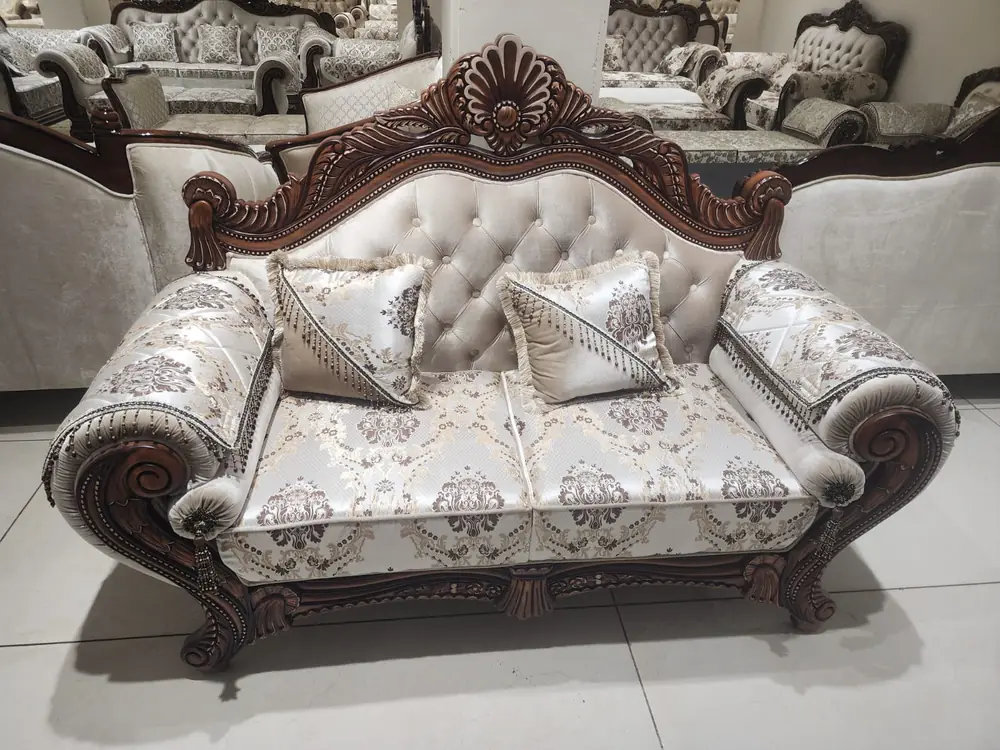 Maharaja Pearl Damask Sofa