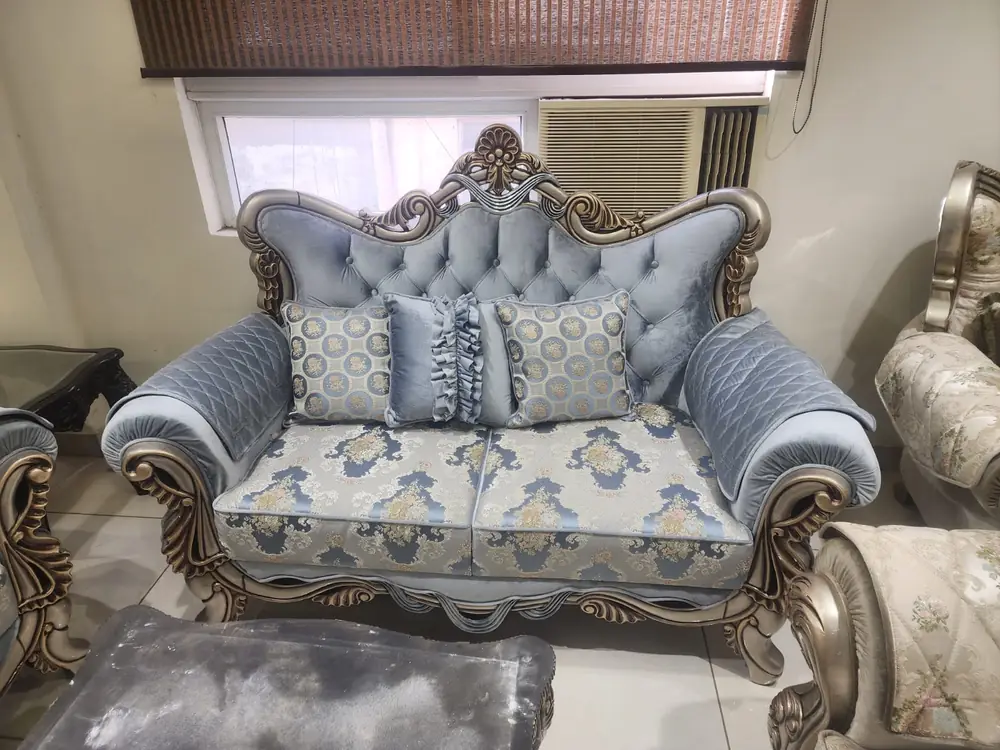 Maharaja Powder Blue Royal Sofa