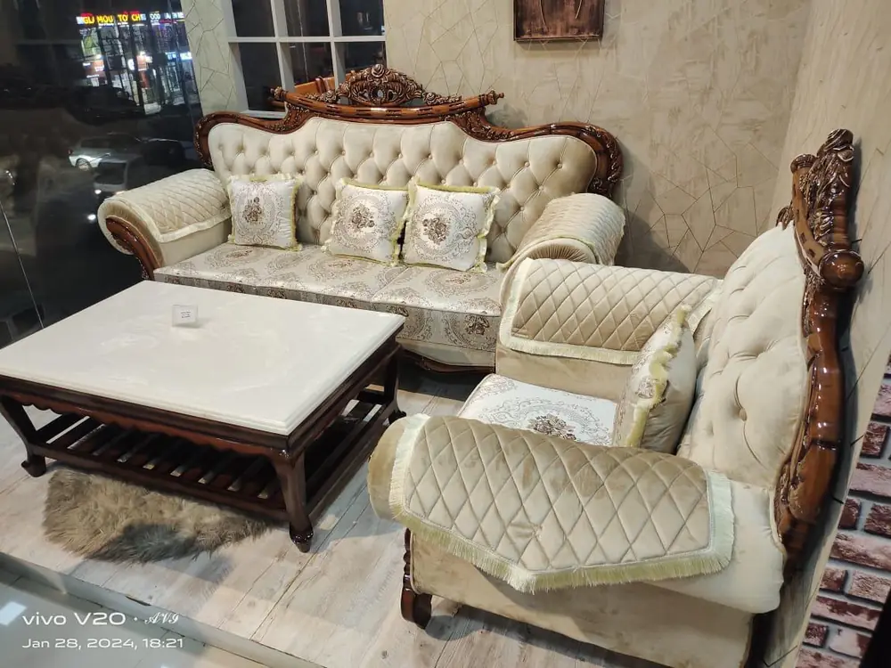 Maharaja Quilted Corner Sofa Set