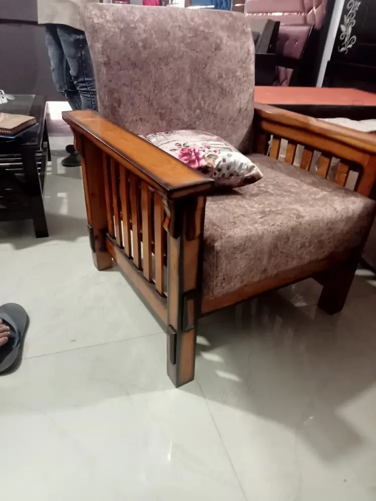 Mauve Slat Teak 1 Seater