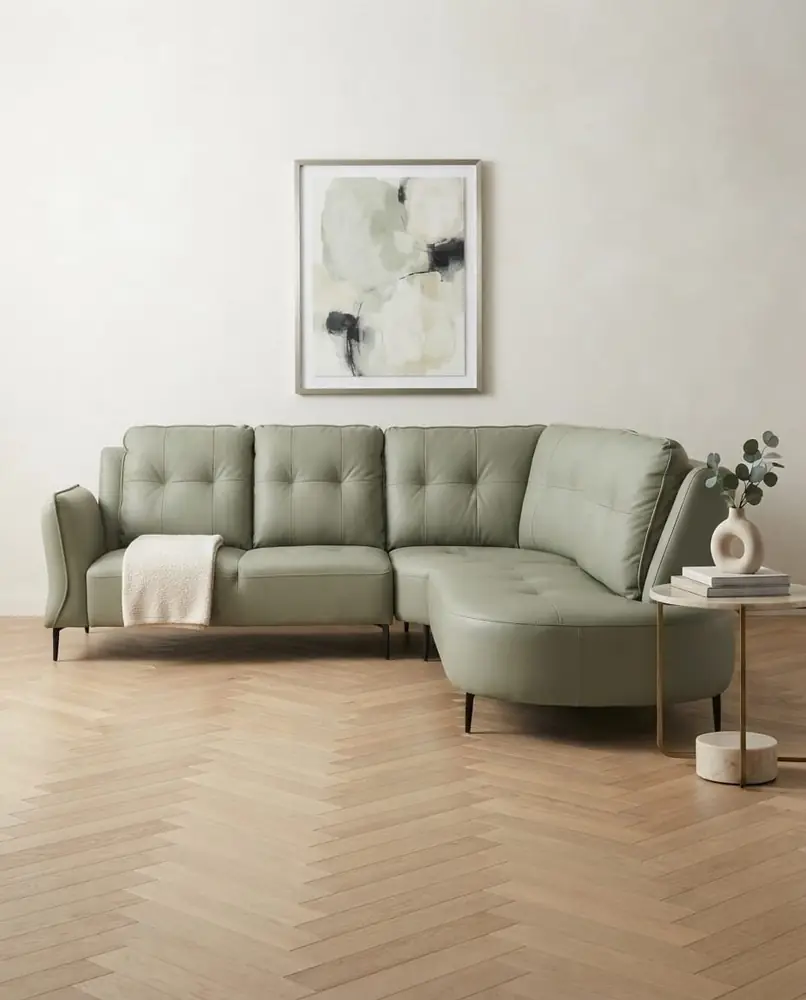Mint Curve Corner Sofa