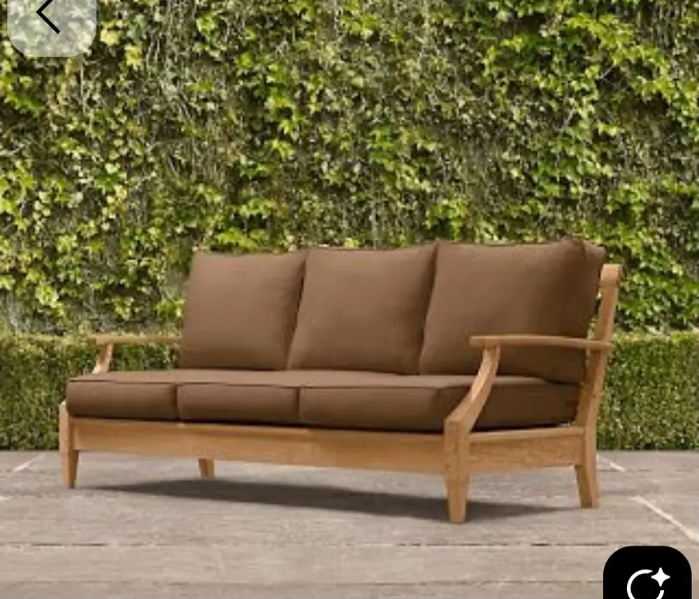 Oak Deep-Seat Outdoor Sofa
