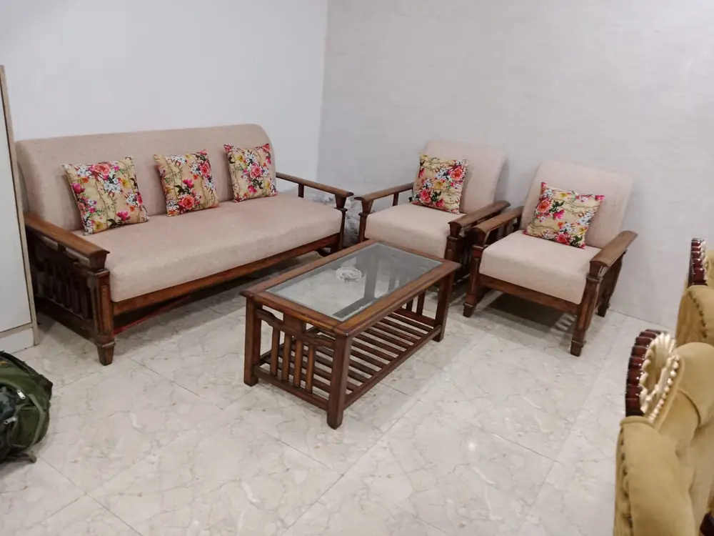 Peach Teak Sofa Set