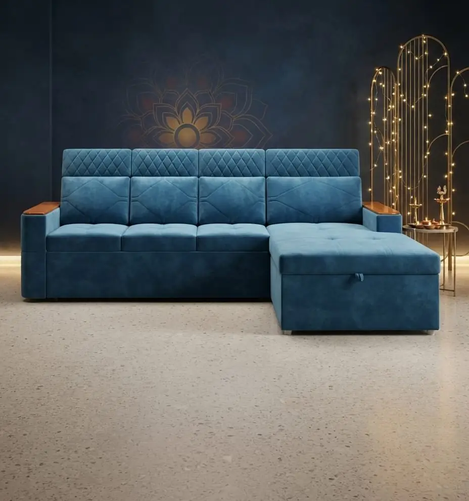 Royal Blue Sofa Cum Bed