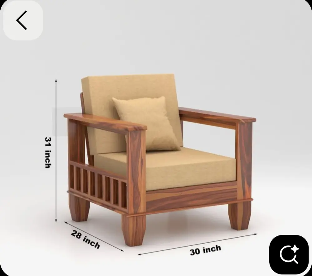 Sheesham Box Arm 1 Seater