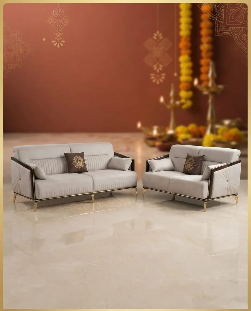 Silver Mist Sofa Pair